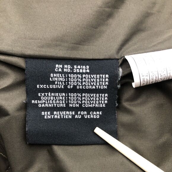 Cole Haan Womens Quilted Full Zip Parka Size Small Cocoa Two Waist Pulls Preppy - Picture 10 of 13